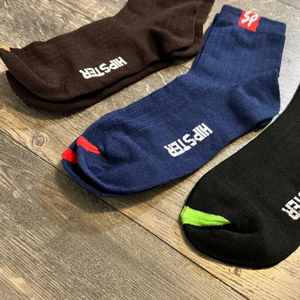 Set of 5 Pairs‎ of Unisex Hipster Cotton Socks NEW
